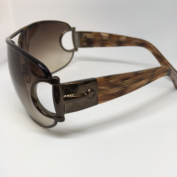 GUCCI Tortoise Shell Brown Designers Sunglasses